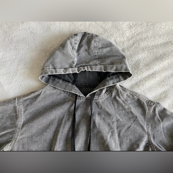 Grey Denim Shein Hoodie Women’s Size XS - Picture 5 of 10